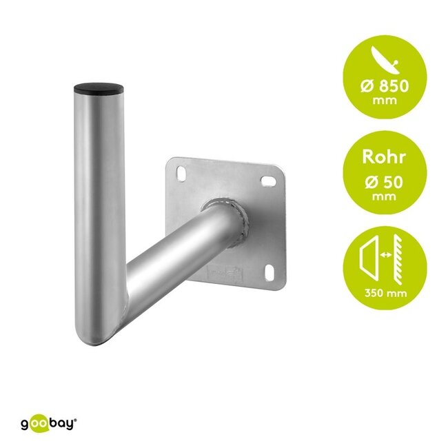 Goobay SAT WH 350, BALKON, ALU