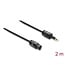 Delock TOSLINK Cable mini TOSLINK 3.5 mm male to TOSLINK female, Ø 2.2 mm, 2 m, black