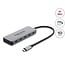 Delock 2 Port USB 10 Gbps Hub and 2 Port USB-C™ 4K with PD 3.0 100 Watt