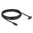 Delock TOSLINK cable 90° angled male to straight male, Ø 4 mm, 5 m, black