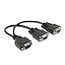 Delock Adapter Y Cable D-Sub9 1 x male with nuts to 2 x female with screws 25 cm