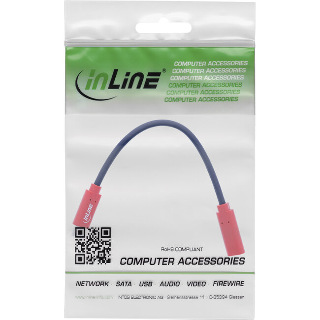 InLine® USB-gegevensblokkering, adapterkabel USB-C-stekker naar aansluiting