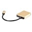 Roline Gold USB-C - HDMI 4K 30Hz, USB-A en USB-C PD 60W | 0,10 meter