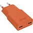 InLine USB lader | 2x USB-C PD | GaN | 30W | oranje