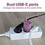 InLine USB lader | 2x USB-C PD | GaN | 30W | paars