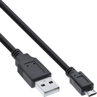 InLine InLine® Micro-USB 2.0 kabel, USB-A stekker naar Micro-B stekker, zwart, 1,5m