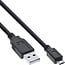 InLine® Micro-USB 2.0 kabel, USB-A stekker naar Micro-B stekker, zwart, 1,5m