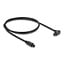 Delock TOSLINK cable 90° angled male to straight male, Ø 4 mm, 1 m, black