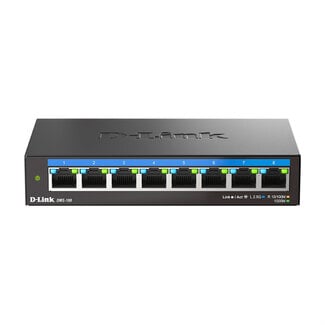 D-Link D-LINK DMS-108/E 8-Poorts Switch , Multi-Gigabit Unmanaged