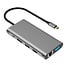 VALUE USB Type-C dockingstation, 2x HDMI (4K60 en 4K30), 1x DP 4K60, 1x VGA, 1x Gb Ethernet, 2x USB-C, 2x USB-A (3.2 Gen1 en USB 2.0), 1x Type-C PD
