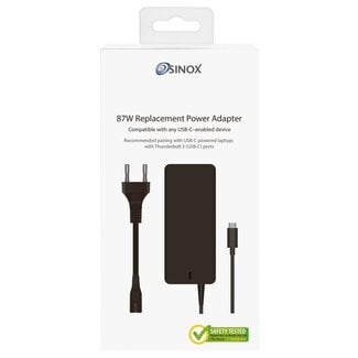 Sinox USB C 87W Laptop/Tablet Replacement  Power Adaptor Cable . Multi Tip