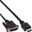 InLine® HDMI-DVI-adapterkabel, HDMI male naar DVI 18+1 male, 0,3 m