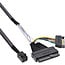 InLine® U.2 kabel, SSD met U.2 (SFF-8639) naar SFF-8643 + voeding, 0,75m