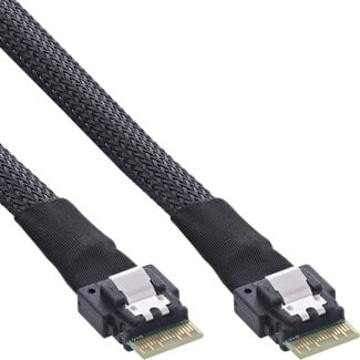 InLine InLine® Slim SAS-kabel, SFF-8654 4i naar SFF-8654 4i, 24Gb/s, 0,5m