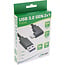 InLine® USB 3.2-kabel, USB-C-stekker schuin naar A-stekker, zwart, 1m