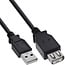 InLine® USB 2.0-verlengkabel, stekker/contactdoos, type A, zwart, 2m