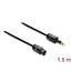 Delock TOSLINK Cable mini TOSLINK 3.5 mm male to TOSLINK female, Ø 2.2 mm, 1.5 m, black