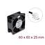 Delock Axial Fan 48 V DC, 60 x 60 x 25 mm with 2 pin fan connector female black