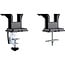 InLine® bureausteun met lifter & USB/audio, 2 monitoren tot 81cm (32"), zwart