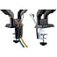 InLine® bureausteun met lifter & USB/audio, 2 monitoren tot 81cm (32"), zwart
