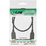 InLine® USB 2.0 kabel, A naar A, zwart, gouden contacten, 6m