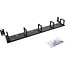 InLine® 19" kabelmanagementpaneel, 1U, 5 kunststof beugels, horizontaal, zwart
