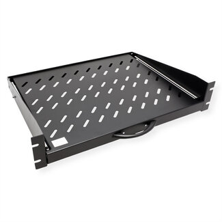 Value VALUE 19"-plank uitschuifbaar, 2 HE, 404 x 350 mm, 30 kg draagvermogen