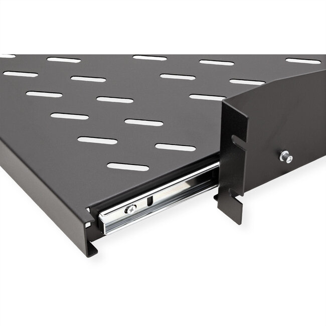VALUE 19"-plank uitschuifbaar, 2 HE, 404 x 350 mm, 30 kg draagvermogen