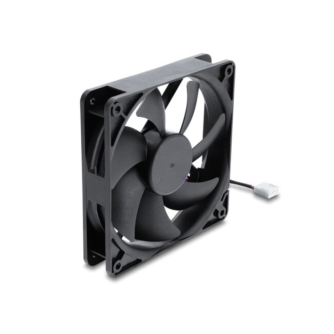 Delock Axial Fan 48 V DC, 120 x 120 x 25 mm with 4 pin PWM fan connector female black