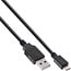 InLine® Micro-USB 2.0 kabel, snellaadkabel, USB-A male/Micro-B male, zwart, 1,5m