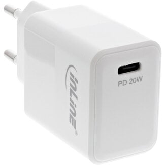 InLine InLine® USB PD oplader enkel USB-C, Power Delivery, 20W, wit