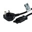 BACHMANN stroomkabel H05VV-F 3G 1,5 mm², UK-stekker 13A Installatiekoppeling, zwart, 4 m