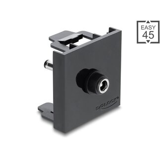 DeLOCK Delock Easy 45 Module DC 5.5 x 2.5 mm female to DC 5.5 x 2.1 mm male black
