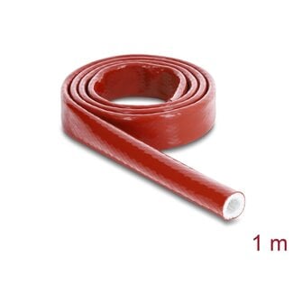 DeLOCK Delock Fire-Proof Sleeving Silicone-Coated 1 m x 10 mm red