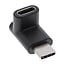 InLine® USB 3.2 Gen.2 adapter, USB-C male naar C female, haaks omhoog/omlaag