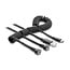 Delock Magnetic Coiled Cable USB 2.0 Type-A male to Pogo 4 pin male + USB Type-C™ male to Pogo 4 pin female set black 1.5 m
