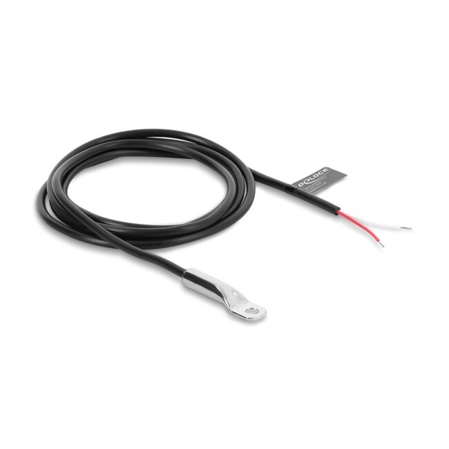 Delock Temperature Sensor Cable M4 with 2 x open wire ends PVC round B25/50 3950K 1 m