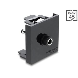 DeLOCK Delock Easy 45 Module DC 5.5 x 2.1 mm female to DC 5.5 x 2.5 mm male black