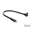 Delock USB 5 Gbps Cable USB Type-C™ male straight to USB Micro-B male with screw distance 18 mm 90° upwards angled 0.3 m black
