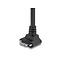 Delock USB 5 Gbps Cable USB Type-C™ male straight to USB Micro-B male with screw distance 18 mm 90° upwards angled 0.3 m black