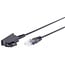 TAE-F - RJ45 DSL/VDSL telecom kabel | 2-aderig (8P2C) | zwart | 1,5 meter