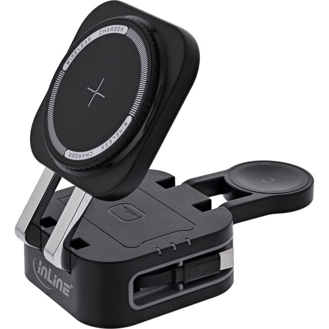 InLine  3-in-1 draadloze lader | MagSafe | 18W