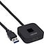 InLine® USB-vingerafdrukscanner met hub, Windows Hello, 1,5 m, zwart
