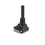Delock USB 5 Gbps Cable USB Type-A male straight to USB Micro-B male with screw distance 18 mm 90° upwards angled 0.3 m black