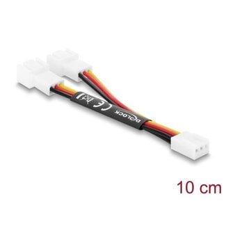 DeLOCK Delock Y-Fan Cable 1 x 3 pin female to 2 x 3 pin male with 10 cm