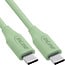 InLine® USB 2.0-kabel, USB-C-snelladingskabel 100 W Matcha Latte/groen 1m