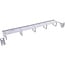 InLine® 19" kabelmanagementpaneel, 1U, 5 kunststof beugels, horizontaal, grijs