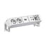 BACHMANN DESK2 ALU WIT 2xUTE 1xCM 1xUSB A/C 22W 0,2m GST18