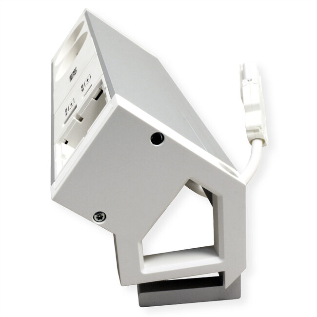 BACHMANN DESK2 ALU WIT 2xUTE 1xCM 1xUSB A/C 22W 0,2m GST18