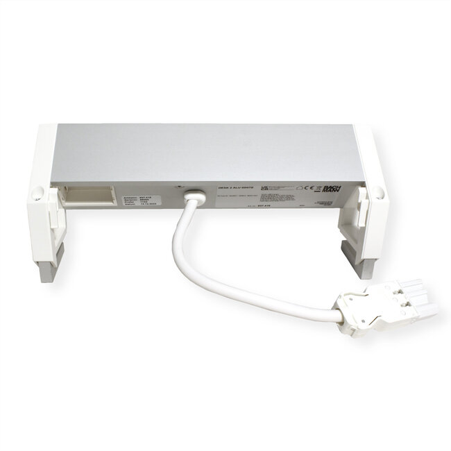 BACHMANN DESK2 ALU WIT 2xUTE 1xCM 1xUSB A/C 22W 0,2m GST18